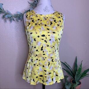 Ann Taylor ~ Yellow Tank With Flare Hem Size Small